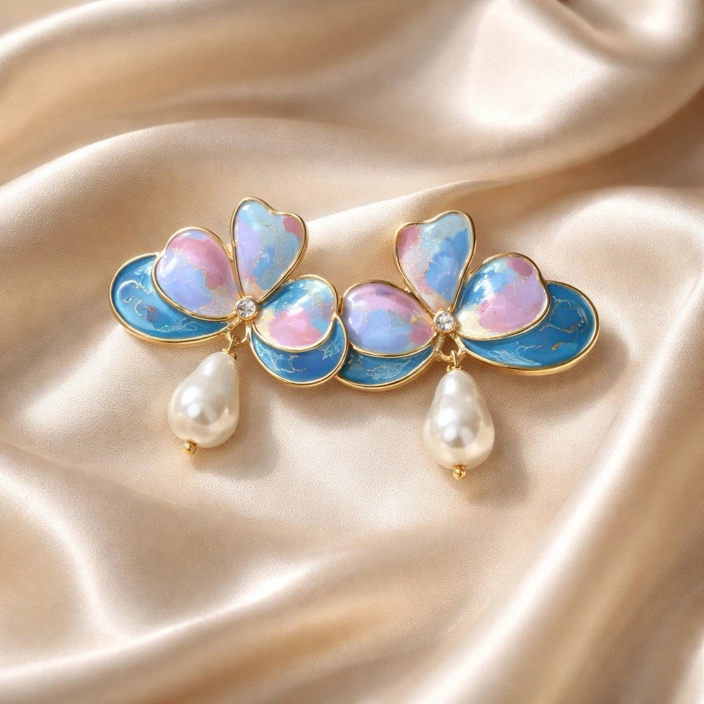 Aurora Petal Pearl Earrings