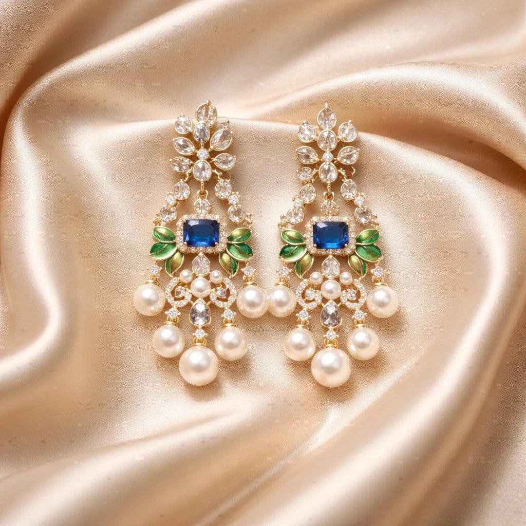 Royal Pearl Bloom Earrings