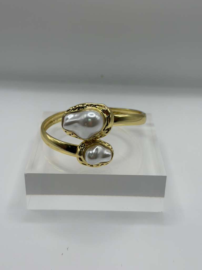 Pearl Embrace Cuff Bracelet
