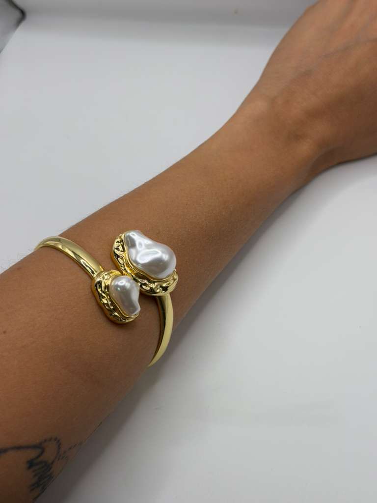 Pearl Embrace Cuff Bracelet