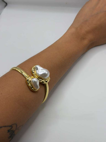 Pearl Embrace Cuff Bracelet