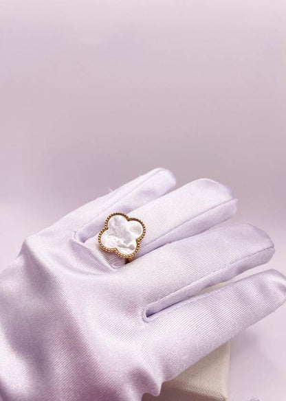 White Van Cleef Inspiration Ring