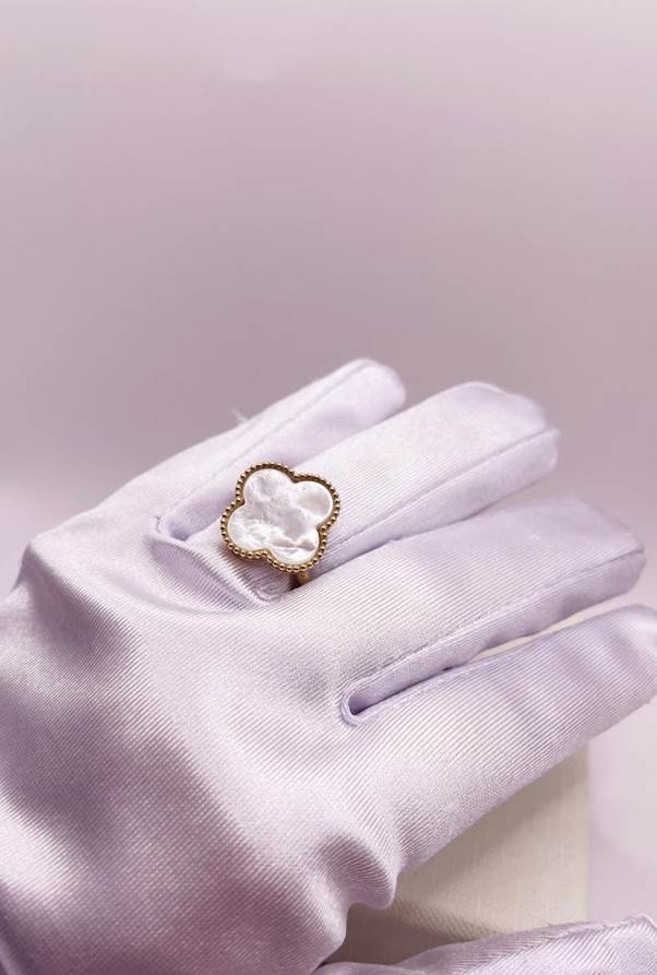 White Van Cleef Inspiration Ring