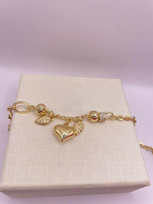 Gold Heart Bracelet