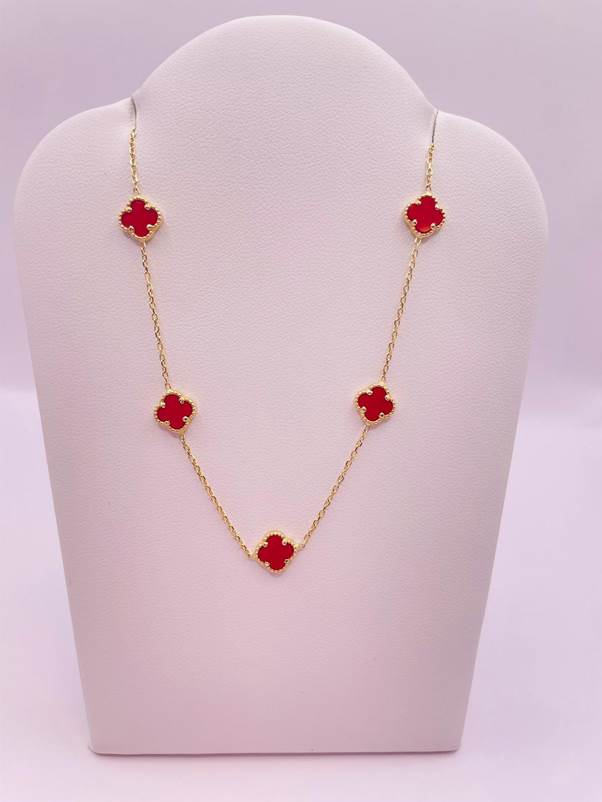 Red Flower Necklace