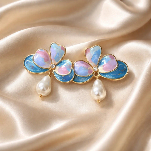 Aurora Petal Pearl Earrings