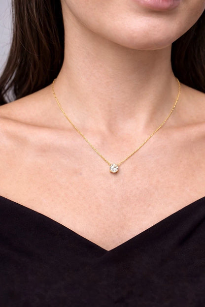 18k Luna Bloom Pendant Necklace